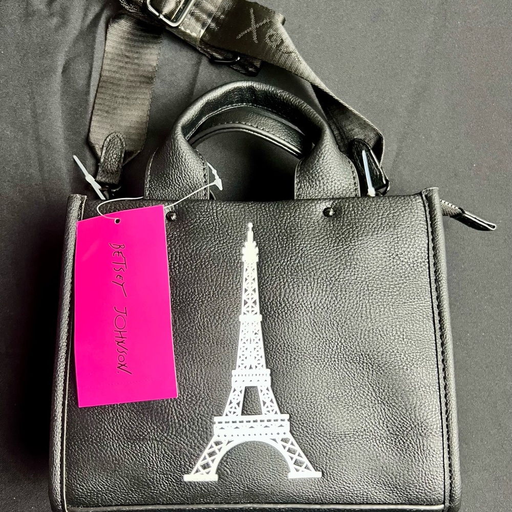Betsey Johnson- Black Eiffel Tower Handbag